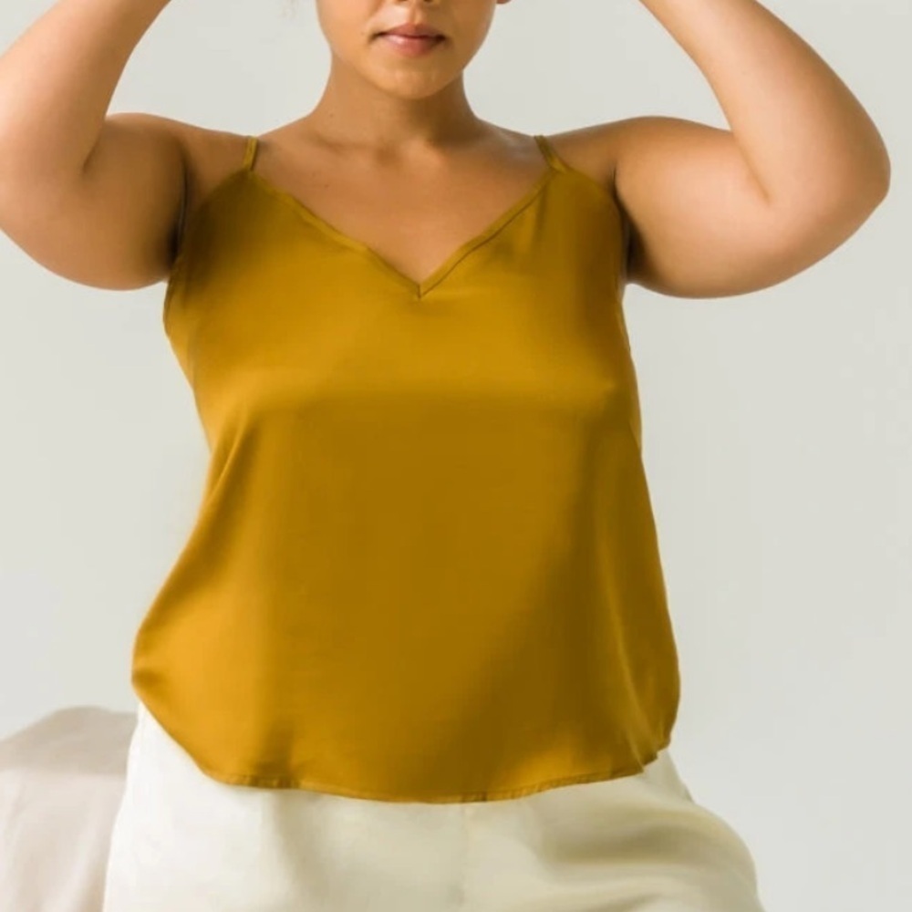 ETTITUDE Chamomile Sateen Camisole Size Medium